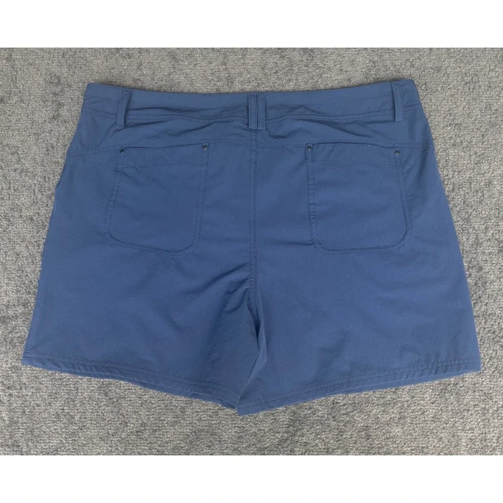 Willit Golf Shorts Women's Size 18 See Blue Nylon Belt Loops Pockets Zip Fly